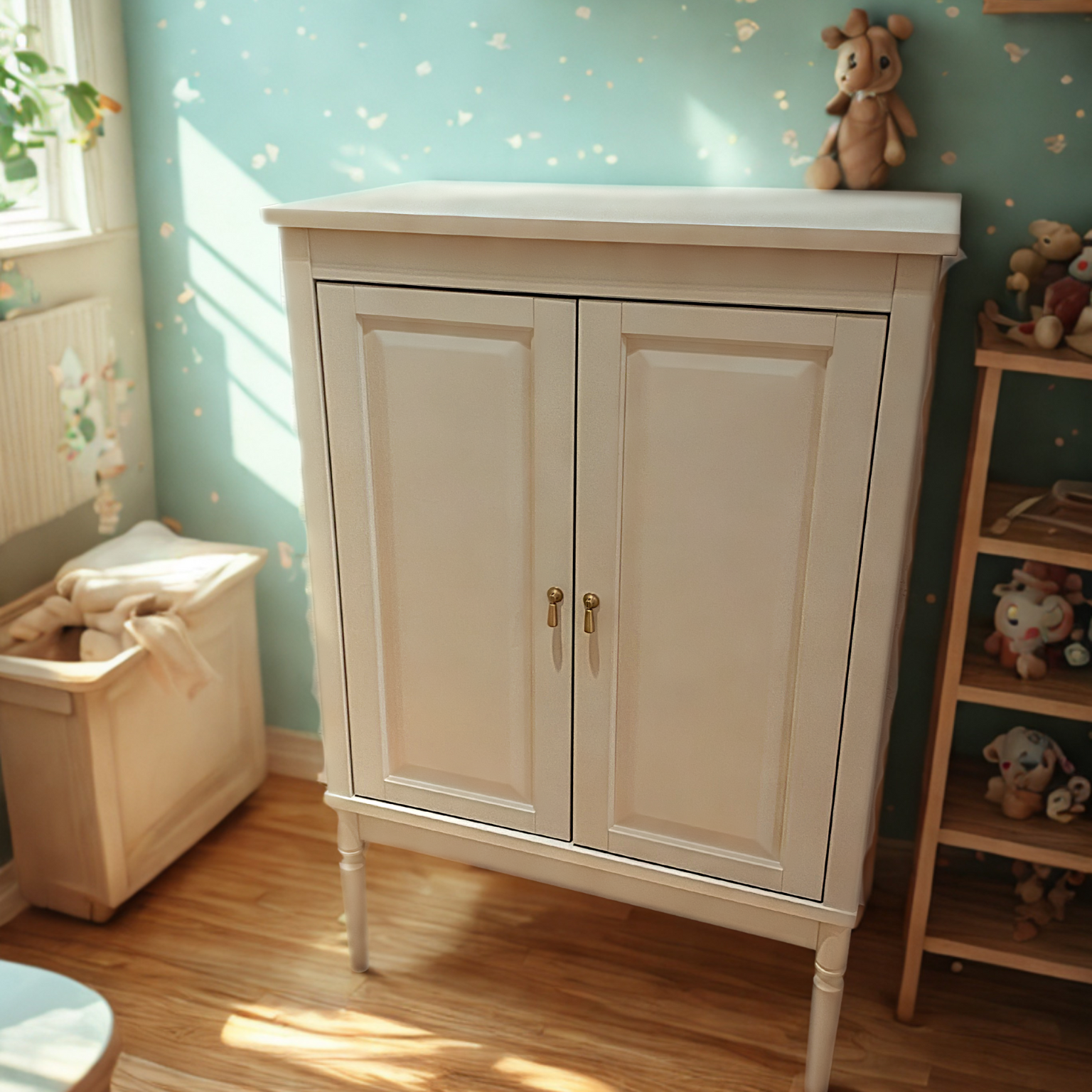 portfolio Postęp szafka z nogami toczonymi